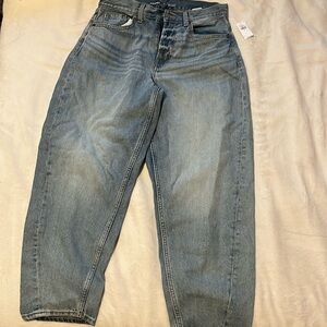 Full length balloon jeans